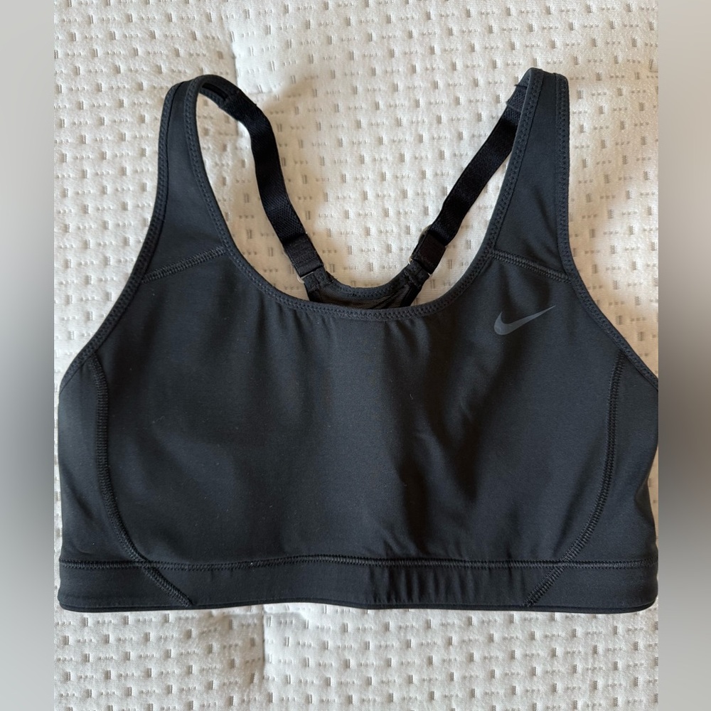 Nike Dri-FIT Sports Bra Black Adjustable Straps